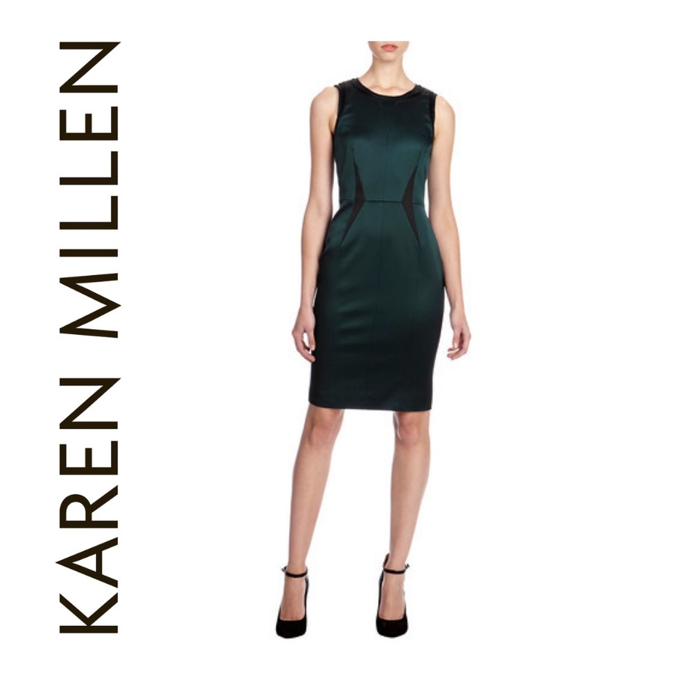 Karen Millen Minimal Signature Satin Shift Dress